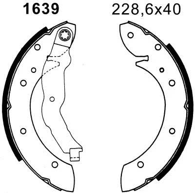 Jeu de mâchoires de frein BSF 01639
