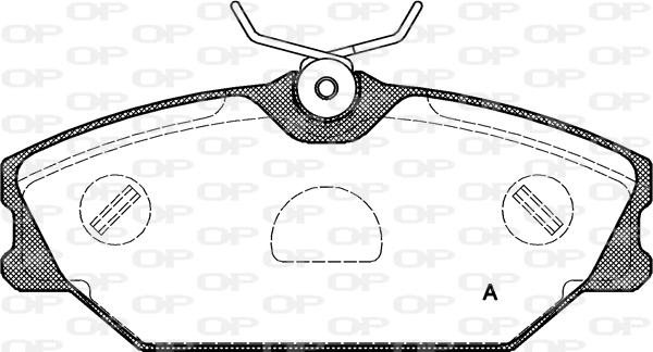 Kit de plaquettes de frein, frein à disque OPEN PARTS BPA0208.00