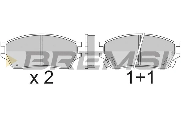 Kit de plaquettes de frein, frein à disque BREMSI BP2392