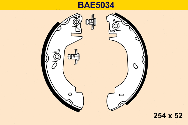 Jeu de mâchoires de frein BARUM BAE5034