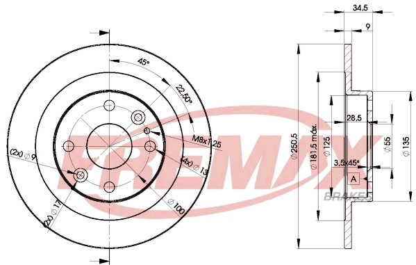 Disque de frein FREMAX BD-3257