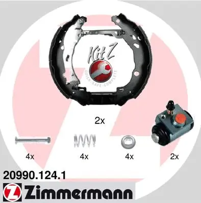 Jeu de mâchoires de frein ZIMMERMANN 20990.124.1
