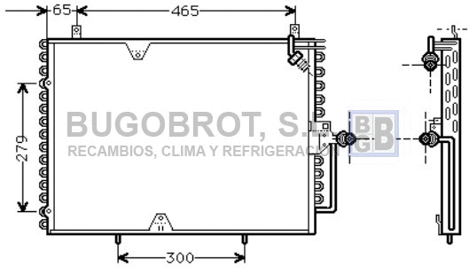 Condenseur, climatisation BUGOBROT 62-MS5170