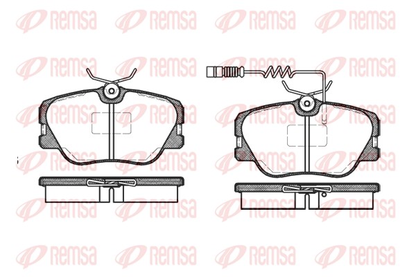Kit de plaquettes de frein, frein à disque REMSA 0189.02