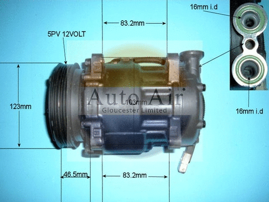 Compresseur, climatisation AUTO AIR GLOUCESTER 14-1500R