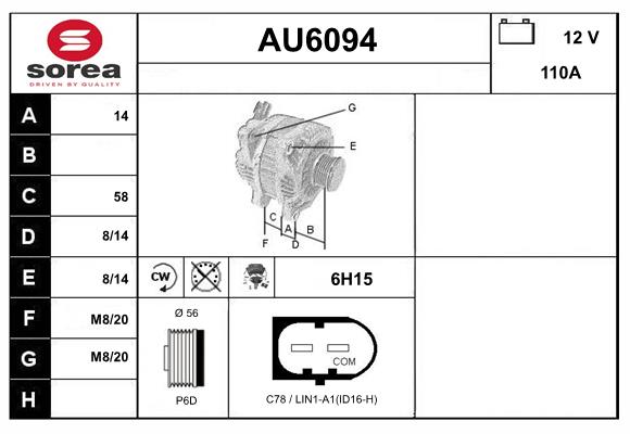 Alternateur SERA AU6094