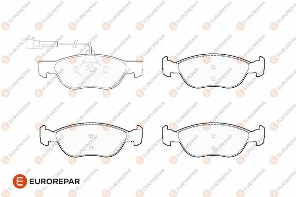 Kit de plaquettes de frein, frein à disque EUROREPAR 1686275180