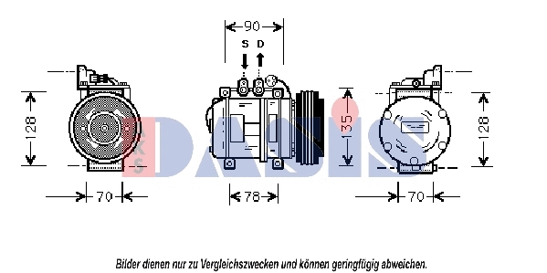Compresseur, climatisation AKS DASIS 850795N