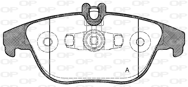 Kit de plaquettes de frein, frein à disque OPEN PARTS BPA1305.20