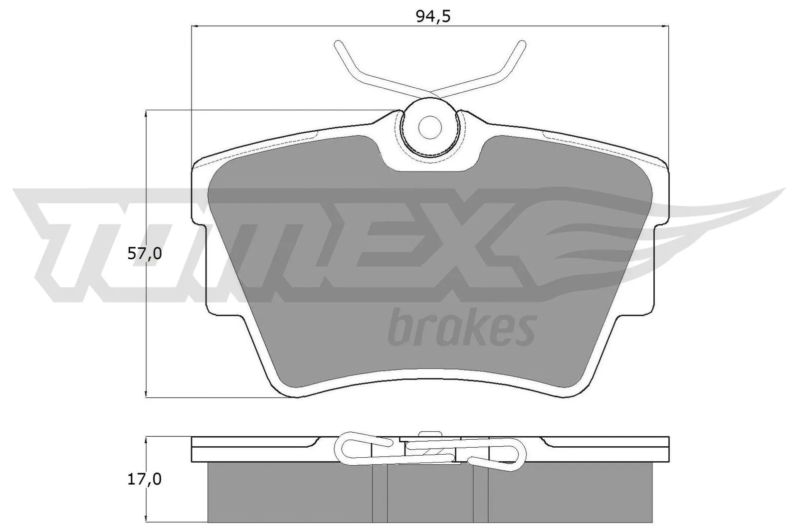 Kit de plaquettes de frein, frein à disque TOMEX Brakes TX 13-09