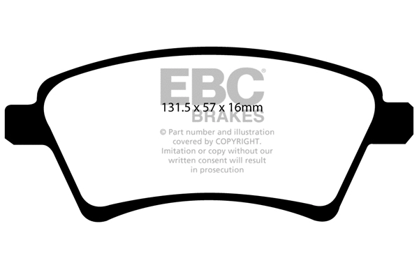 Kit de plaquettes de frein, frein à disque EBC Brakes DP21925