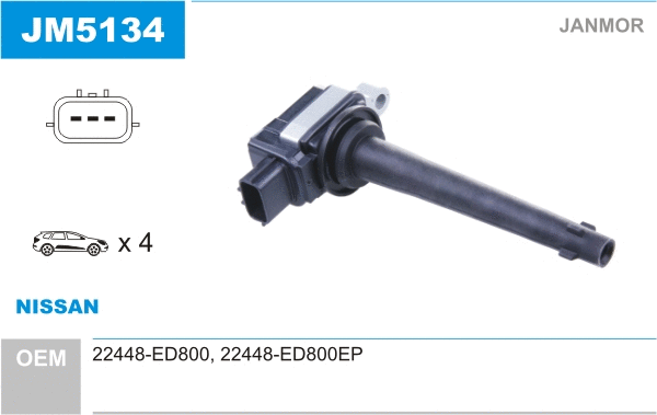 Bobine d'allumage JANMOR JM5134