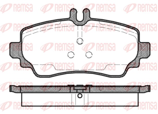 Kit de plaquettes de frein, frein à disque REMSA 0650.02