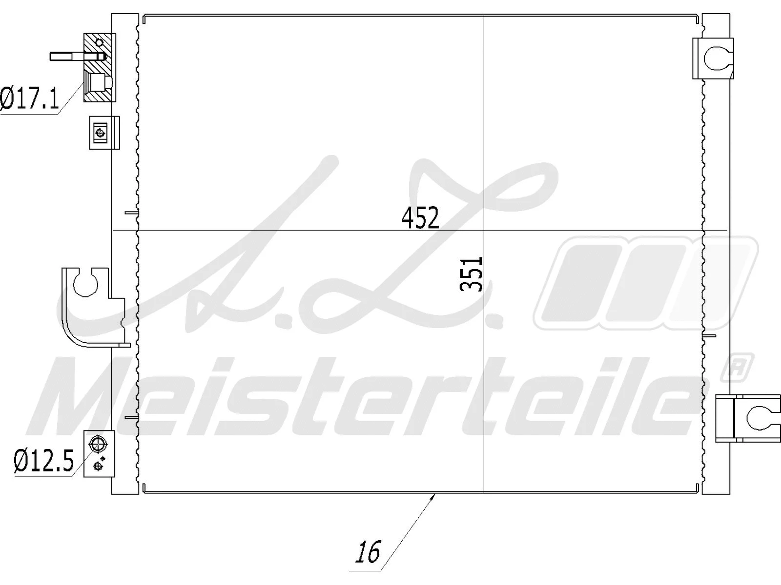 Condenseur, climatisation A.Z. Meisterteile AZMT-45-030-1155