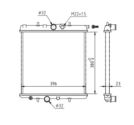 Radiateur, refroidissement du moteur HART 605 912