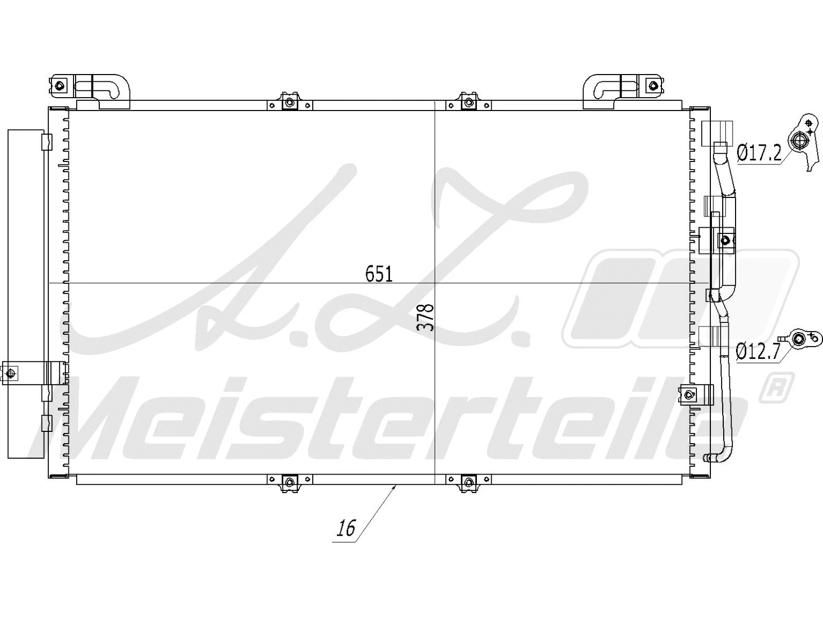 Condenseur, climatisation A.Z. Meisterteile AZMT-45-030-1518