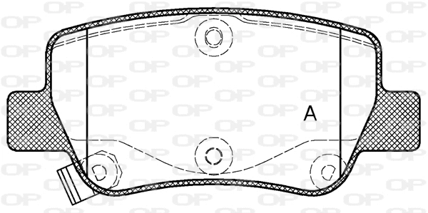 Kit de plaquettes de frein, frein à disque OPEN PARTS BPA1403.02