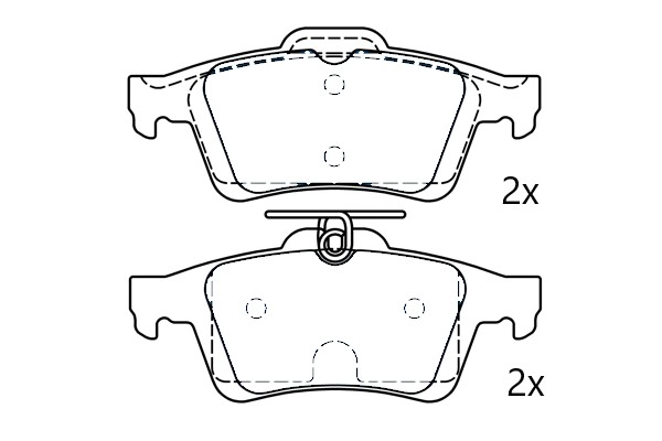 Kit de plaquettes de frein, frein à disque Omnicraft 2675951