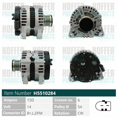Alternateur HOFFER H5510284