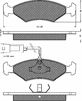 Kit de plaquettes de frein, frein à disque BSF 10273