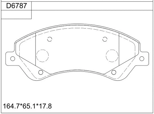 Kit de plaquettes de frein, frein à disque ASIMCO KD6787