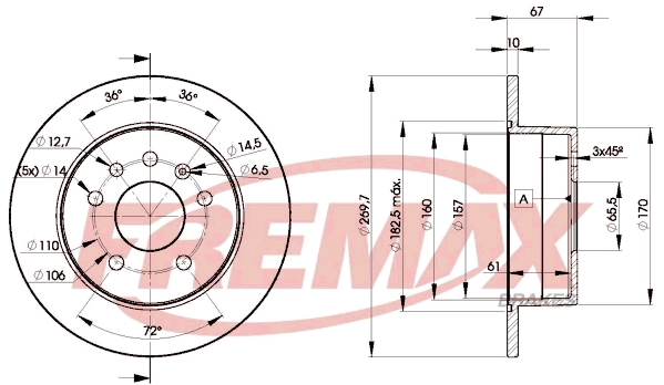 Disque de frein FREMAX BD-9101