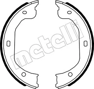Jeu de mâchoires de frein, frein de stationnement METELLI 53-0587