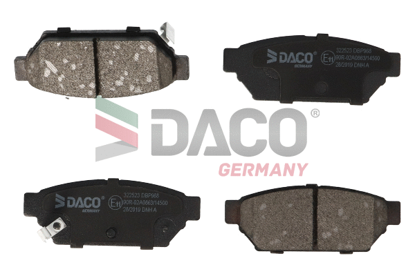 Kit de plaquettes de frein, frein à disque DACO Germany 322523