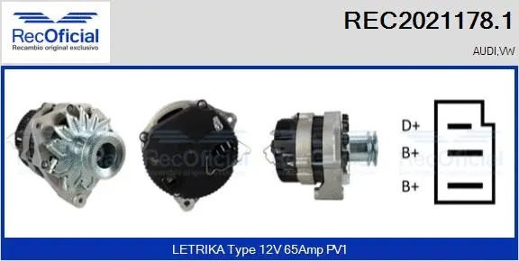 Alternateur RECOFICIAL REC2021178.1