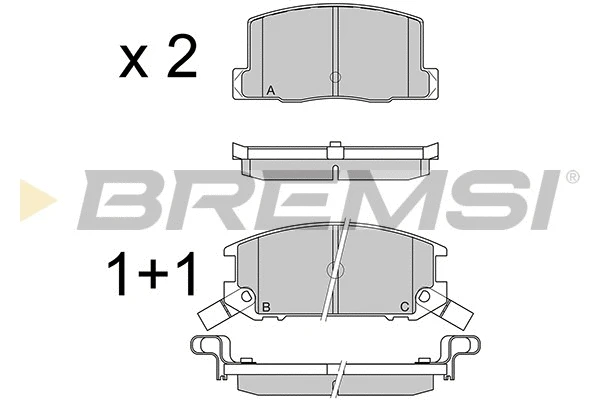 Kit de plaquettes de frein, frein à disque BREMSI BP2325