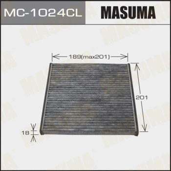 Filtre, air de l'habitacle MASUMA MC-1024CL