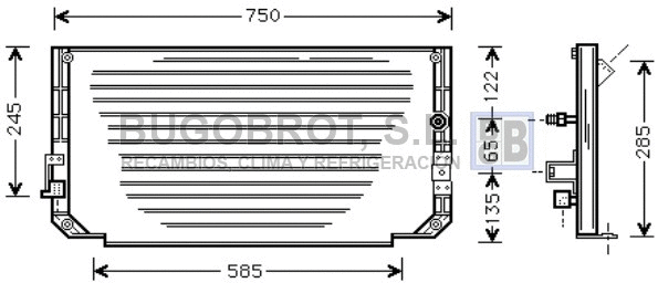 Condenseur, climatisation BUGOBROT 62-TO5271