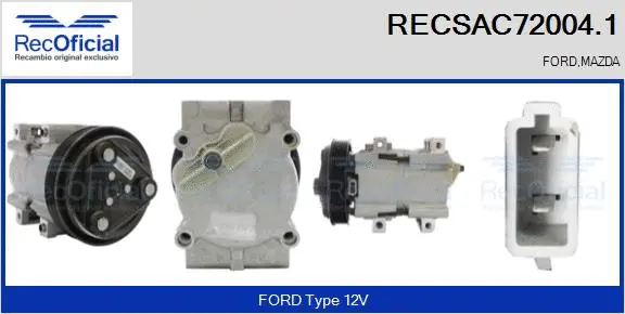 Compresseur, climatisation RECOFICIAL RECSAC72004.1