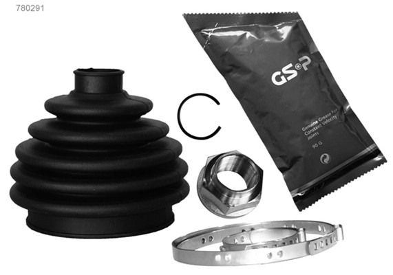 Jeu de joints-soufflets, arbre de commande GSP-BR 780291