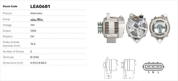 Alternateur LUSA LEA0681