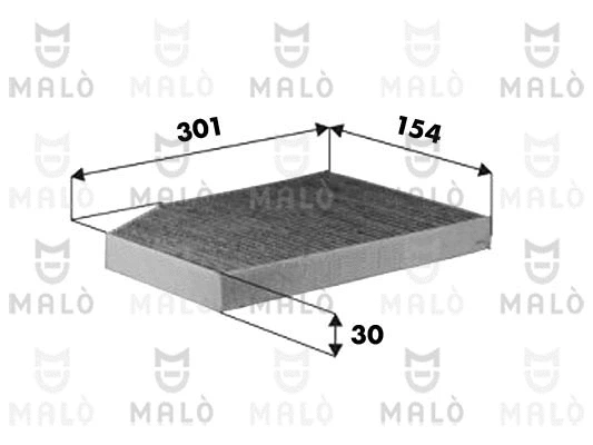 Filtre, air de l'habitacle AKRON-MALÒ 1532542