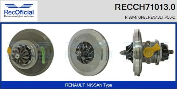 Groupe carter, turbocompresseur RECOFICIAL RECCH71013.0
