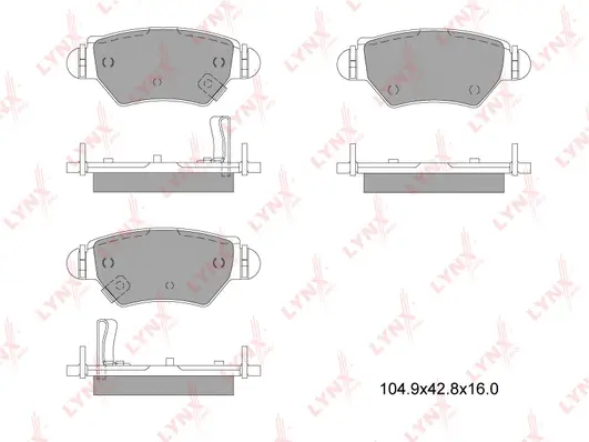 Kit de plaquettes de frein, frein à disque LYNXAUTO BD-5910