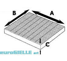 Filtre, air de l'habitacle SIARIA H3109
