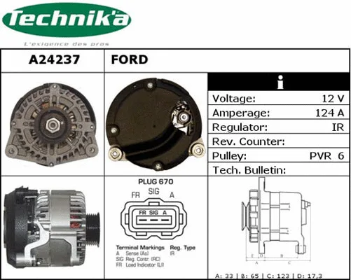 Alternateur Technika A24237