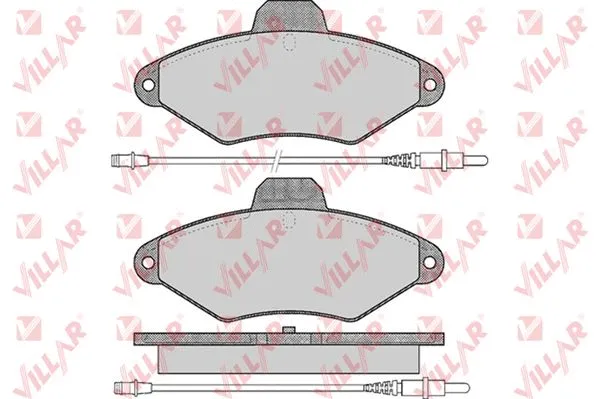 Kit de plaquettes de frein, frein à disque VILLAR 626.0487