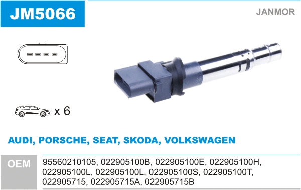 Bobine d'allumage JANMOR JM5066