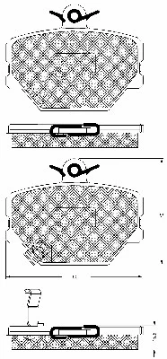 Kit de plaquettes de frein, frein à disque BSF 10662