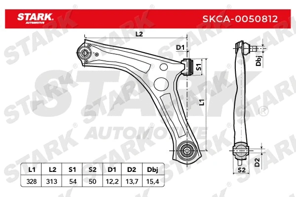 Bras de liaison, suspension de roue Stark SKCA-0050812