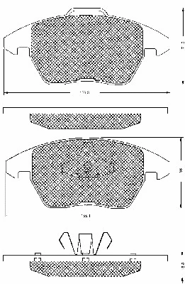 Kit de plaquettes de frein, frein à disque BSF 10689