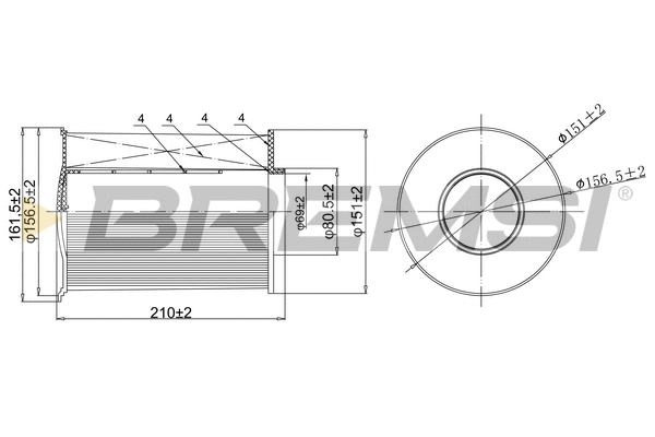 Filtre à air BREMSI FA0204