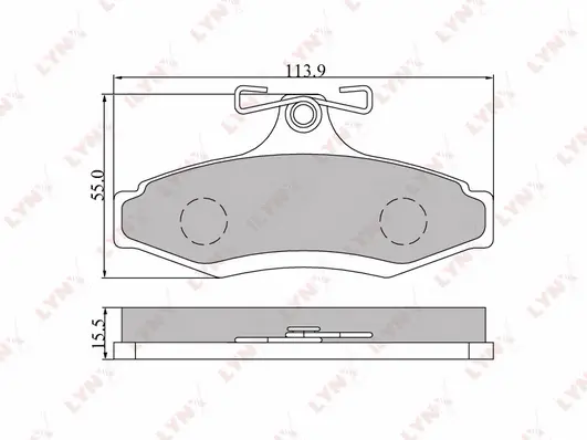 Kit de plaquettes de frein, frein à disque LYNXAUTO BD-1802