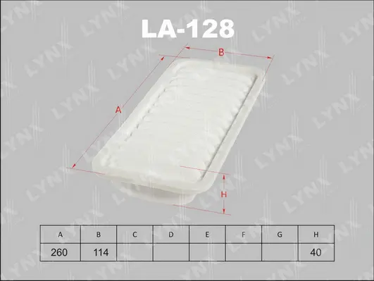 Filtre à air LYNXAUTO LA-128