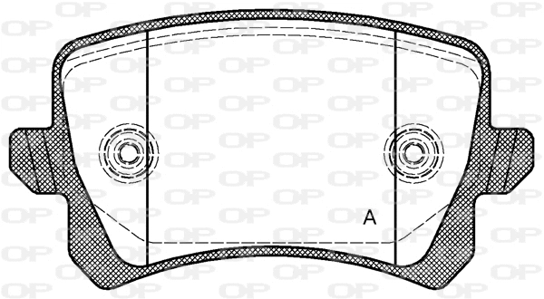 Kit de plaquettes de frein, frein à disque OPEN PARTS BPA1342.00
