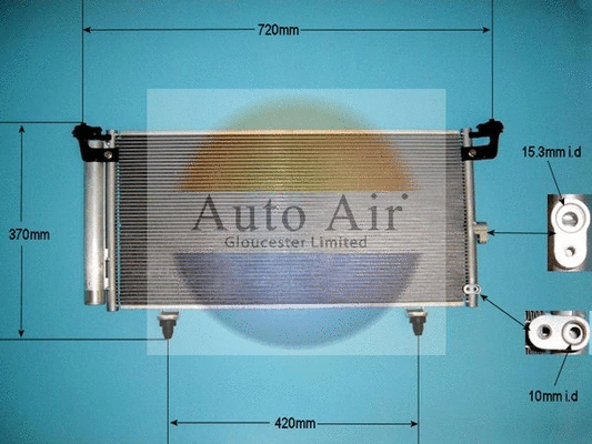 Condenseur, climatisation AUTO AIR GLOUCESTER 16-9953